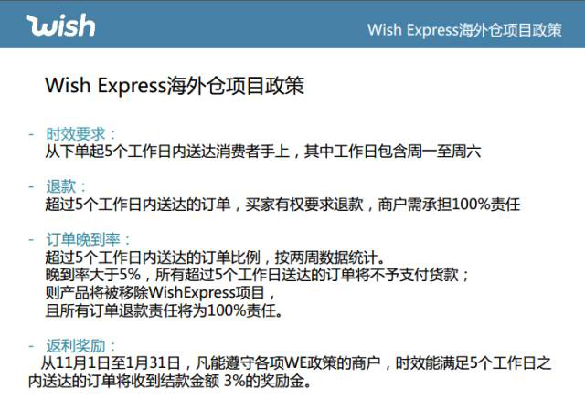 Wish Express海外仓项目解读